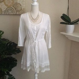Boho White Mini Dress